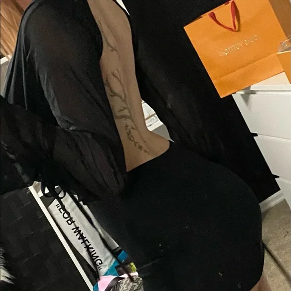 ❌SOLD-VINTED❌ Backless Cowl-Neck Draped Long Sleeve Dress - Picture 6 of 6